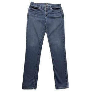 Eileen‎ Fisher Skinny Jeans Womens 10 Blue Medium Wash Mid Rise Slim Stretch